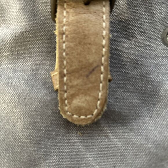 Myra Tote Bag Leather & Canvas Floral Large Bag Zip closure Multiple pockets - Picture 9 of 16